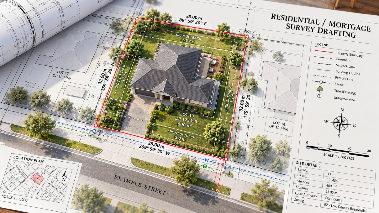 Residential / Mortgage Survey Drafting